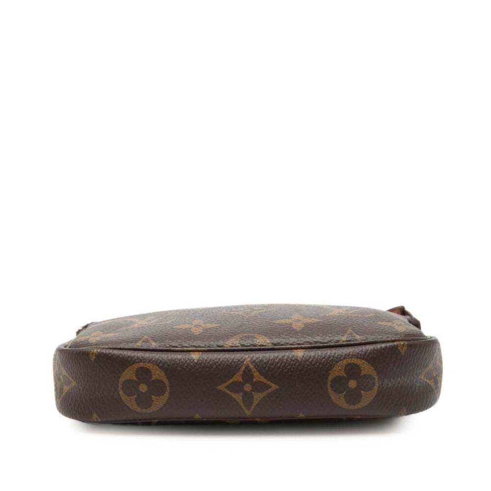 LOUIS VUITTON Brown Monogram Leather Pochette Pouch - Picture 3 of 7